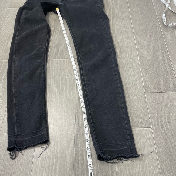 Zadig & Voltaire Paris Eva Zip Jeans Raw Released Hem Slim Skinny Black 27 - Picture 16 of 16